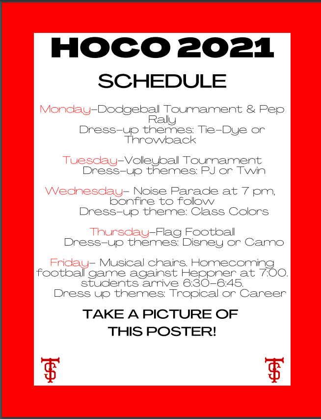 Homecoming Schedule